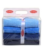 4 Serviettes de bain Rainbow bleues - 50x90 cm